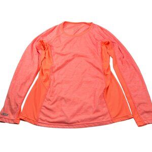 Danskin Now Women's Size Medium Top Athletic Long Sleeve Fitted Orange Preowned